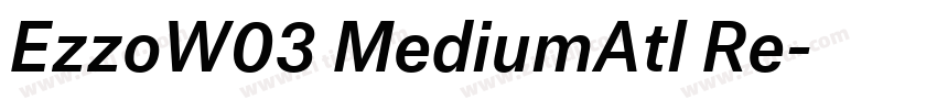EzzoW03 MediumAtl Re字体转换